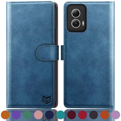 SUANPOT for Motorola Moto G Power 5G 2024 6.7" Wallet case with RFID Blocking Credit Card Holder,Flip Book PU Leather Protective Cover Women Men for Power 5G 2024 Phone case Sky Blue - color: Sky Blue