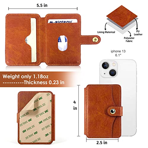 M-Plateau Phone Purse With Slim Sticker Compatible with Most Smartphones (Brown) - color: Brown