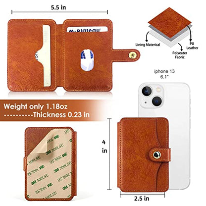 M-Plateau Phone Purse With Slim Sticker Compatible with Most Smartphones (Brown) - color: Brown