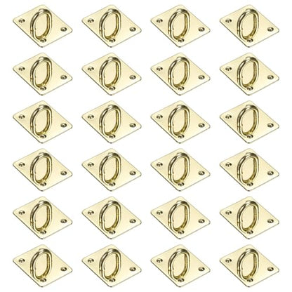 PATIKIL Metal Phone Charm Hook 1.1", 24Pcs Adhesive Square Shaped Phone Finger Grip Hook Smartphones Keychain Ring Charm Loop for DIY Tablet Case Accessories, Gold - color: Gold