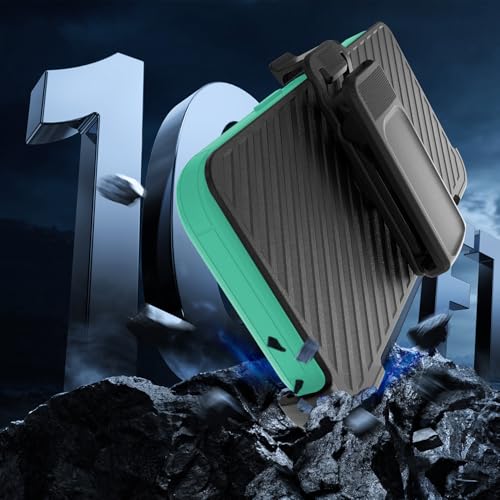 Designed for iPhone 17 Case,Green Rose | Compatible with MagSafe,Double protection,Tough Durable,Detachable back clip,Dustproof,No Fading,No Yellowing,Non-Slip - color: Green Rose, size: iPhone 17 6.3”