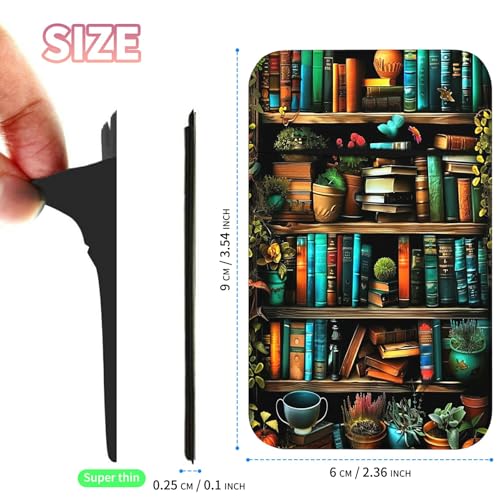 Phone Credit Card Holder Stick on, Phone Case Wallet, Cell Phone Pocket Self Adhesive Stretchy Lycra Stick on Wallet ID Credit Card Case Pouch Sleeve for All Smartphones, Library Books - color: Phone Case Wallet-612