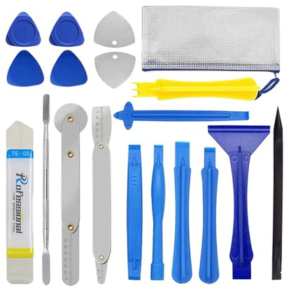 Spudger Tool Kit, 18 Piece Cell Phone Pry Tool, Metal Spudger, Plastic Pry Tool, Pry Tools for Electronics, Cell Phone Repair Tool Kit for iPhone, Laptop, iPad, Cell Phone, Tablet, Computer