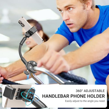 Metal Gooseneck Bike Phone Mount for Handlebar Fit 4.7-7" Smartphone