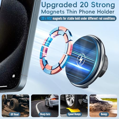 Wireless Charging Vent Magnetic Vent Phone Mount for 2021-2026 Ford F-150 - size: Magnetic Charging