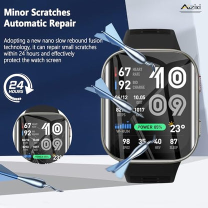 6 Pack Compatible for Amazfit Bip Max Screen Protector, Flexible TPU Film [Not Glass], Full Coverag, HD Clear Easy Install, Bubble Free for Amazfit Bip Max Screen Protector - size: RM6-Amazfit Bip Max-US