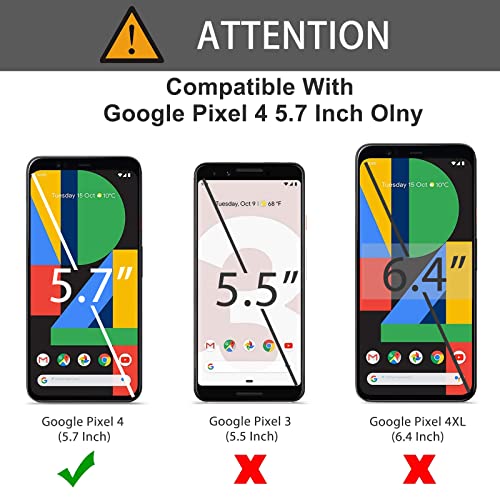 OMOTON [4 Pack Screen Protector for Google Pixel 4 (5.7 Inch), Tempered Glass/Scratch Resistant/Only Cover Display Area - size: Pixel 4-5.7 inch