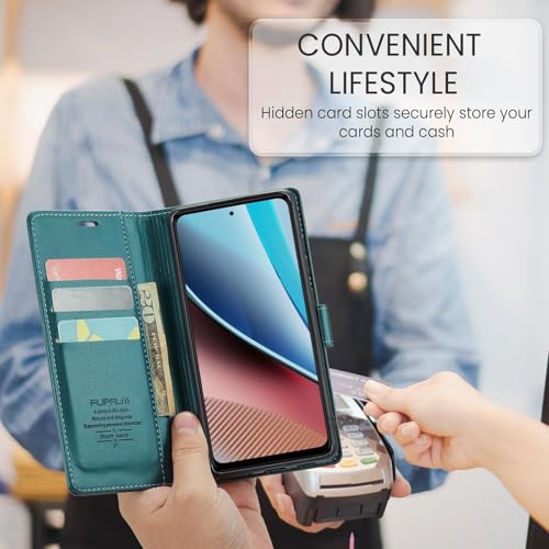 FLIPALM Wallet Case for Samsung Galaxy S26 Plus/S26+ 6.7", Green | Card Holder, RFID Blocking, PU Leather Folio Flip, Kickstand, Protective Shockproof Cover - color: Green, size: Samsung Galaxy S26 Plus