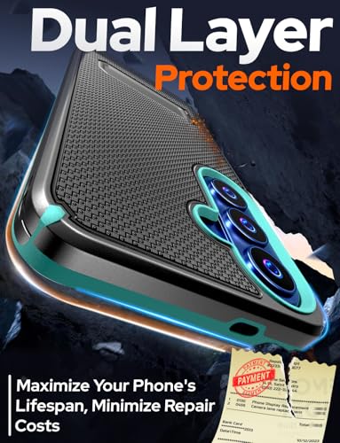 Designed for Samsung Galaxy S26 Case with Belt Clip Holster | Rugged Cover with Strong Magnet & Kickstand Heavy Duty Combo - Black & Green - color: Black & Green