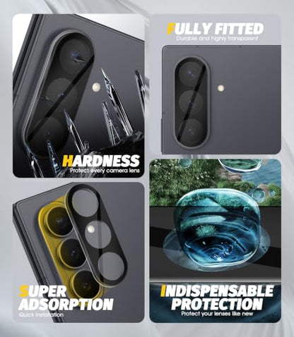 (3 Pack) Orzero Camera Lens Protector Compatible for Samsung Galaxy Z Fold 8 Ultra/Fold 7, Protector de Cámera Tempered Glass 9H Precise Camera Cutouts Anti-Scratch Does Not Affect Night Shots and Flash - size: Samsung Galaxy Z Fold 7