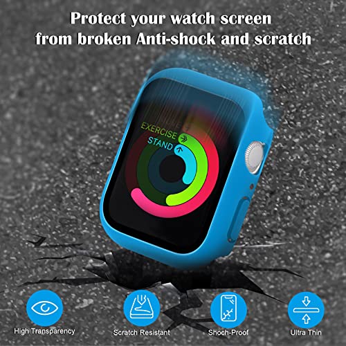 Sieral 24 Pack Watch Case with Tempered Glass Screen Protector Compatible with Iwatch 40mm Series Se/6/5/4, Hard PC Full Scratch Resistant Bumper Protective Face Cover Accessories - size: 40mm Compatible with Series Se/6/5/4