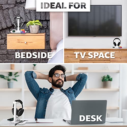 Wireless Charger Headphone Stand for AirPods Max, iPhone, Watch
