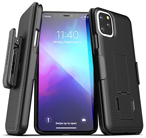 Encased iPhone 11 Pro Belt Clip Case (2019 DuraClip) Ultra Slim Cover with Holster (Black) - size: iPhone 11 Pro