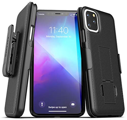 Encased iPhone 11 Pro Belt Clip Case (2019 DuraClip) Ultra Slim Cover with Holster (Black) - size: iPhone 11 Pro