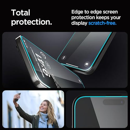 Spigen GlasTR EZ FIT Tempered Glass Screen Protector for iPhone 15 Pro - size: iPhone 15 Pro