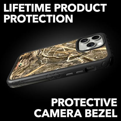 Mossy Oak | Shadow Grass | Dual-Layer Case in Onyx Black Designed for iPhone 13 Pro Shock & Drop Proof - Durable | As Seen on Shark Tank - color: Shadow Grass | Onyx Black, size: Apple iPhone 13 Pro