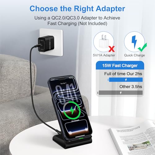 Wireless Charger Stand Samsung S26 Ultra 15W Fast Charging for Galaxy S26FE