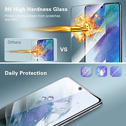 FANGTIAN 3 Pack for Samsung Galaxy S21 FE Screen Protector Glass [6.4"] - size: S21 FE-6.4 Inch