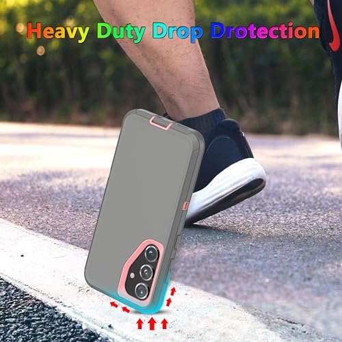 MXX Case Designed for S24 Plus Compatible with S25 Plus/ S24 Plus 3-Layer Super Full Heavy Duty Body Bumper Cover/Shock Protection/Dust Proof, case 5g 2024 (Gray/Pink) - color: Gray/Pink, size: Galaxy S24+ / S25+