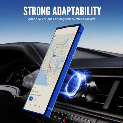 for Samsung Galaxy S26+ Plus Phone Case, Compatible with MagSafe,[20FT Mil-Grade Drop Protection], Durable Anodized Shockproof Aluminum Frame Slim,Galaxy S26+,Iridescent - color: S26+ Gilded Blue
