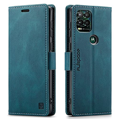 HAII Case for Moto G Stylus 5G 2021,PU Leather Folio Flip Wallet Case with Card Holster Stand Kickstand Magnetic Closure Shockproof Phone Cover for Motorola Moto G Stylus 5G 2021 (Blue) - color: Blue