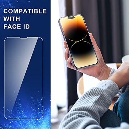 ImpactStrong 3-Pack Shatterproof Tempered Glass Screen Protector for iPhone 14 Pro Max [Easy Installation Frame] [Bubble Free] [9H Hardness] [Full Coverage] Case Friendly, 6.7 Inch - size: iPhone 14 Pro Max