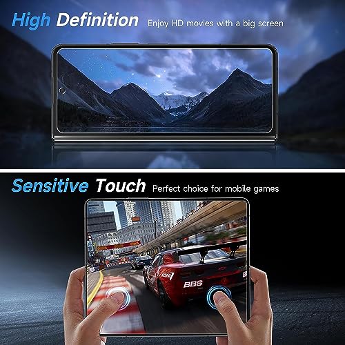 for Samsung Galaxy Z Fold 5 5G Screen Protector, Flexible TPU Screen Protector, 2 Pack Front with 2 Pack Inside, Fingerprint Unlock, Case Friendly, Bubble Free, Anti-Scratch, HD Clear - size: 4 in 1