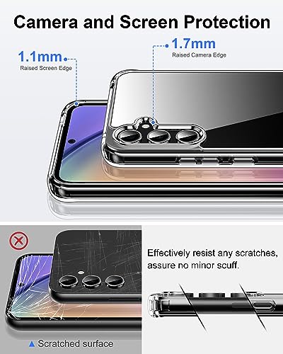 HOOMIL Case for Samsung Galaxy A54, Non-Yellowing, Drop Protection, Anti-Scratch Transparent Hard Back Phone Cover - Crystal Clear - color: Clear, size: A54 5G