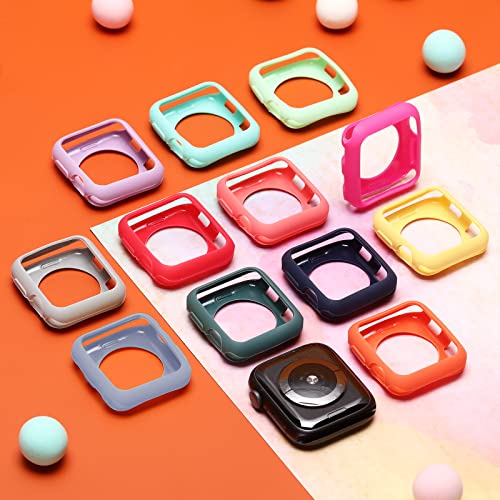 16 Pieces Soft TPU Protective Watch Case Anti-Scratch Silicone Protector Soft Flexible TPU Thin Lightweight Bumper Cover for Smartwatch Series(45 mm) - size: 45 mm