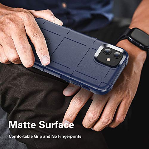 Rugged Shield TPU Thick Solid Armor Tactical Protective Case Compatible with iPhone 12 Mini (5.4 inches) - Navy Blue - color: Navy Blue, size: iPhone 12 mini