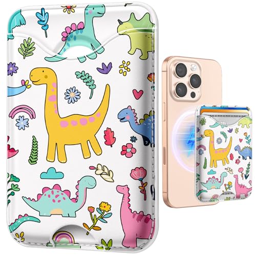 Shorogyt Compatible with Magsafe Wallet for Women, Dinosaur - color: Dinosaur