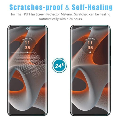[2 Pack for Motorola Edge 50 Ultra/Moto X50 Ultra Screen Protector, Soft TPU Screen Protector (Not Glass) HD Clarity Flexible TPU Film Friendly Anti-Scratch Bubble Free