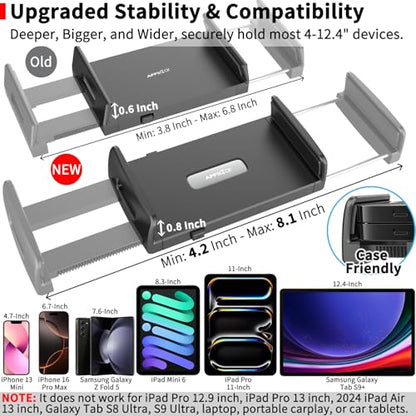 APPS2Car Sturdy CD Slot Tablet Car Mount Holder for 4.7-11" iPad iPhone - style: 1st Generation
