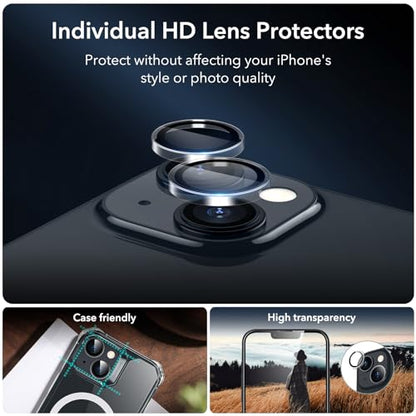 ESR 3+1 Pack for iPhone 15 Pro Screen Protector, Align Frame