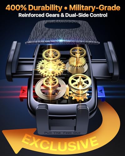 【2026 BEST & Military-Grade】360° Rotatable Suction Car Phone Holder Mount 【100+LBS Safest Strongest & Patent Certs】Dashboard Windshield Vent Truck Stand for iPhone 18 17 Pro Max Samsung, Matt Black - color: Matt Black