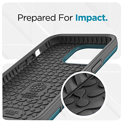 Encased Rebel Designed for iPhone 13 PRO Belt Clip Case (2021) Protective Shockproof Case with Holster (Ocean Blue) - color: Blue, size: iPhone 13 Pro