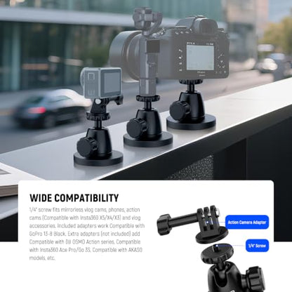 NEEWER Basics Magnetic Action Camera Mount for Car Video Recording, GP-101 - style: GP-101