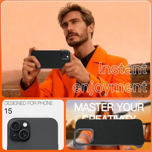 Phone Case Crafted for iPhone 15,Black - color: Black, size: iPhone 15