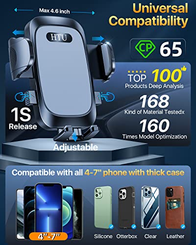 【98+LBS Strongest Suction & Military-Grade】Ultimate Car Phone Mount【Patent & Safety Certs】 Cell Phone Holder Truck Stand for Dashboard Windshield Vent for iPhone 17 Pro Max 16 15 Samsung (Light Grey) - color: Light Grey