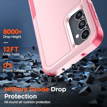 zapica Designed for Samsung Galaxy A14 5G Case, Light Pink | Military Grade Drop Protection, Dual Layer Structure Design, Heavy Duty Shockproof Non-Slip Phone Cover - color: Light Pink, size: Samsung Galaxy A14 5G 6.6''