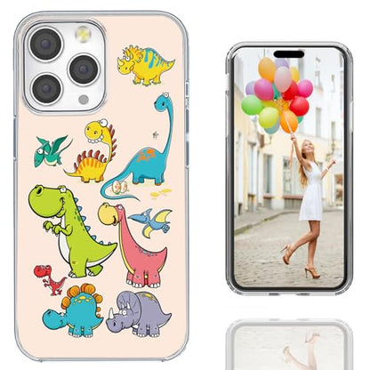 for iPhone 14 Pro Max Case for Women Girl Men, Full Protective Shockproof Slim Soft TPU Clear Phone Cover Cases Design for iPhone 14 ProMax,Cute Cartoon Animal Funny Dino Dinosaur - color: Funny Dino Dinosaur