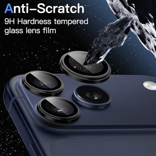 JETech Camera Lens Protector for iPhone 17 Pro/17 Pro Max, Black, 1 Set - color: Black