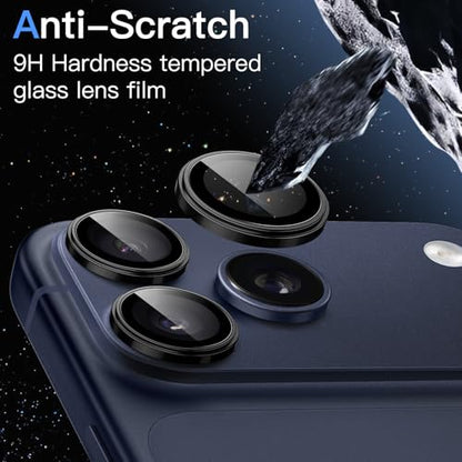 JETech Camera Lens Protector for iPhone 17 Pro/17 Pro Max, Black, 1 Set - color: Black