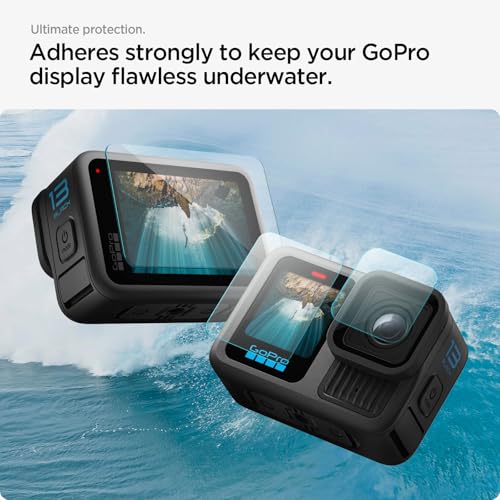 Spigen GlasTR SLIM Screen Protector Tempered Glass for Gopro Hero 13 Black | 9H+ Tempered Glass, Scratch Resistant, 100% Optical Clarity, 2.27" Precision Fit, Wing-Film Alignment, Multi-Pack