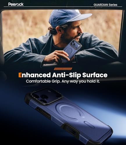Heavy Duty for iPhone 17 Pro Max Case, 20FT Military Dropproof Blue | Dual-Layer Shockproof Protective Phone Case, Fit for Mag safe, Rugged Tough Durable Cover, GUARDiAN Series - Blue - color: Blue