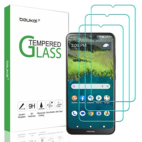(3 Pack) Compatible for Nokia C110 Screen Protector Tempered Glass,Touch Sensitive,Case Friendly, 9H Hardness