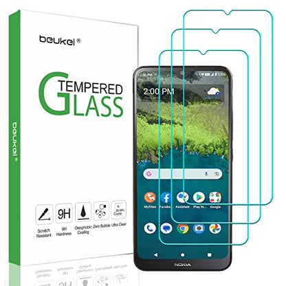 (3 Pack) Compatible for Nokia C110 Screen Protector Tempered Glass,Touch Sensitive,Case Friendly, 9H Hardness