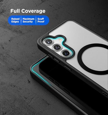 Encased SlimShield for Samsung Galaxy S25 Case with Belt Clip (Compatible with MagSafe Qi2) Slim Magnetic Holster Case (Clear) - color: Clear, size: S25