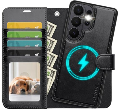 OCASE for Samsung Galaxy S26 Ultra Detachable Wallet Case with Card Holder, [2 in 1] PU Leather Flip Folio Case with RFID Blocking Stand Wrist Strap Shockproof Phone Cover 2026, Black - color: Black, size: Samsung Galaxy S26 Ultra
