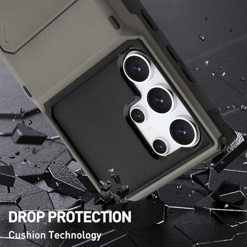 Wallet Case for Samsung Galaxy S25 Ultra Case with 4 Card Holder - color: Gray, size: Samsung Galaxy S25 Ultra